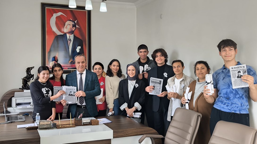 Hacıbektaş Mesleki ve Teknik Anadolu Lisesi Özel Eğitim Öğrencileri 29 Ekim Etkinlikleri Kapsamında İlçe Milli Eğitim Müdürlüğünü Ziyaret Etti